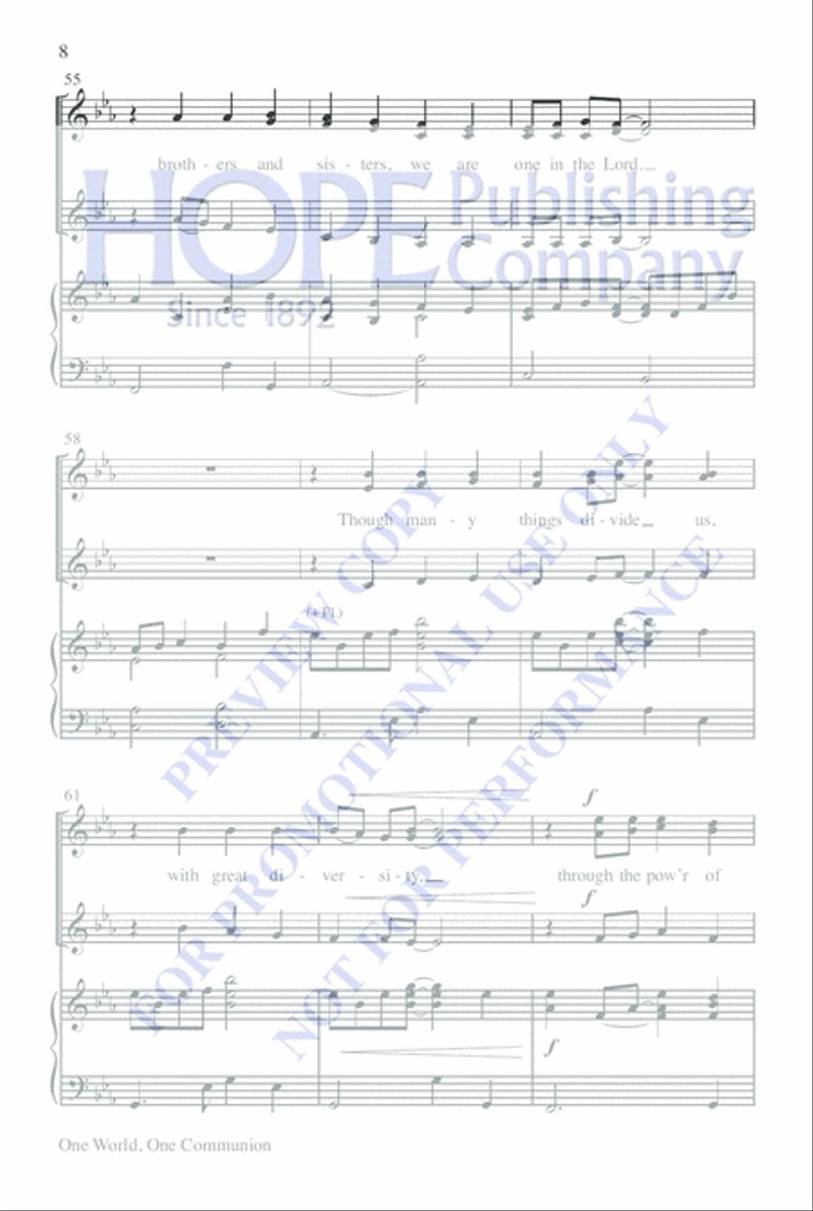 One World, One Communion One World, One Communion SSA scores gallery preview page 8