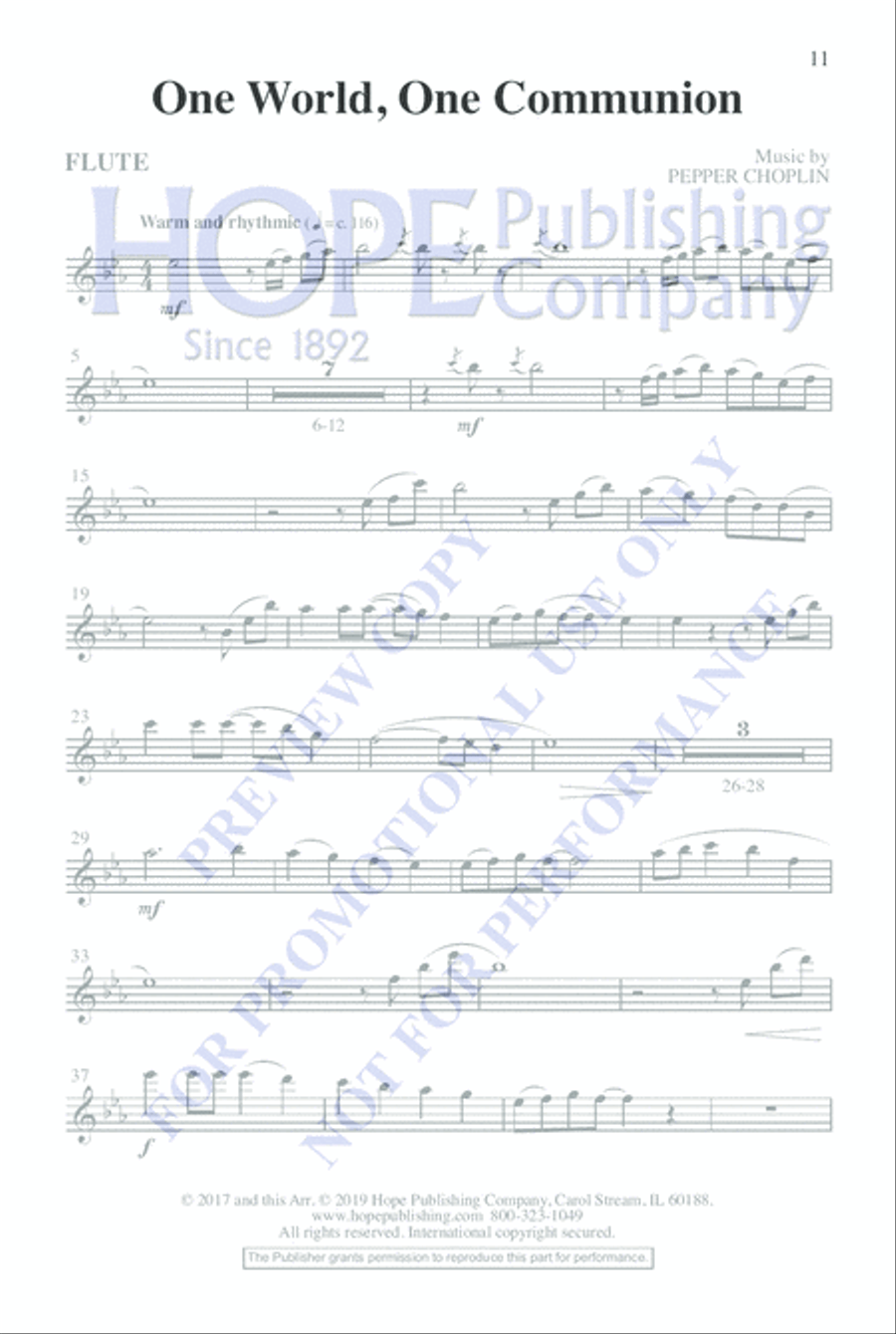 One World, One Communion One World, One Communion SSA scores gallery preview page 11