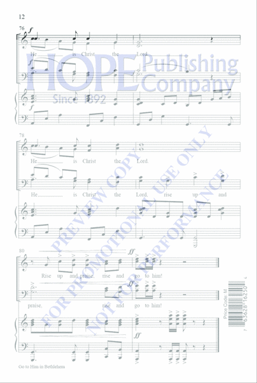 Go To Him In Bethlehem Go To Him In Bethlehem 4-Part scores gallery preview page 12