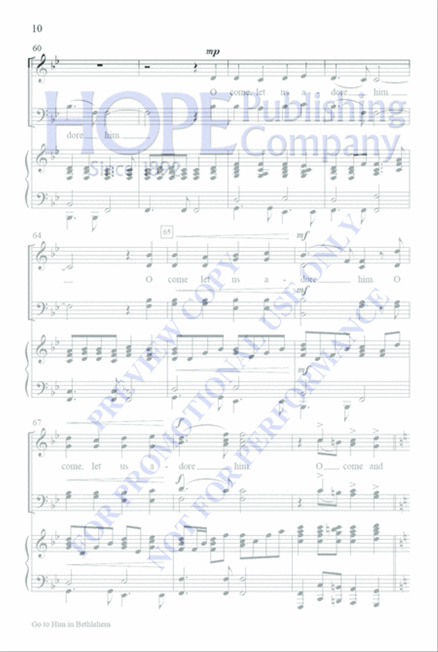 Go To Him In Bethlehem Go To Him In Bethlehem 4-Part scores gallery preview page 10