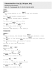 I Seek You - Chord Chart in A
