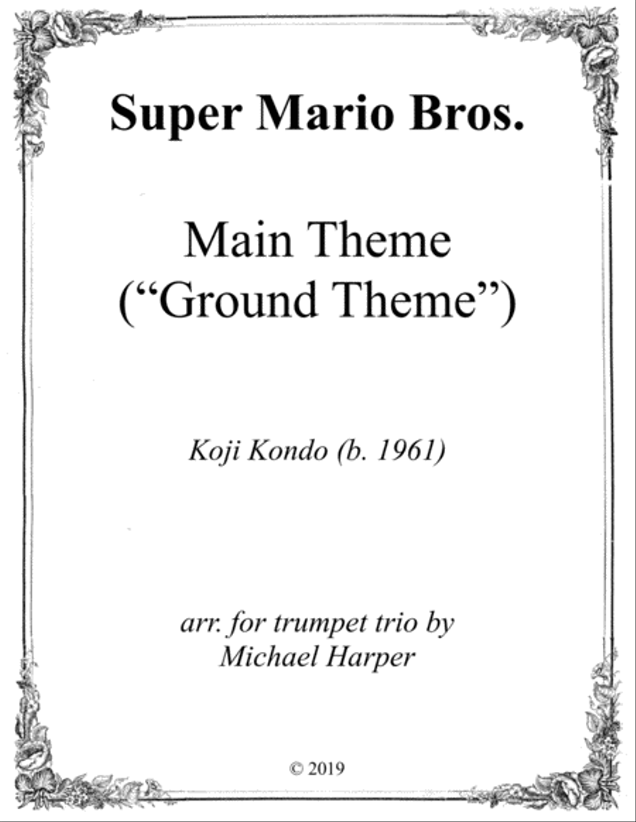 Super Mario Bros. Main Theme Trumpet Solo scores gallery preview page 1