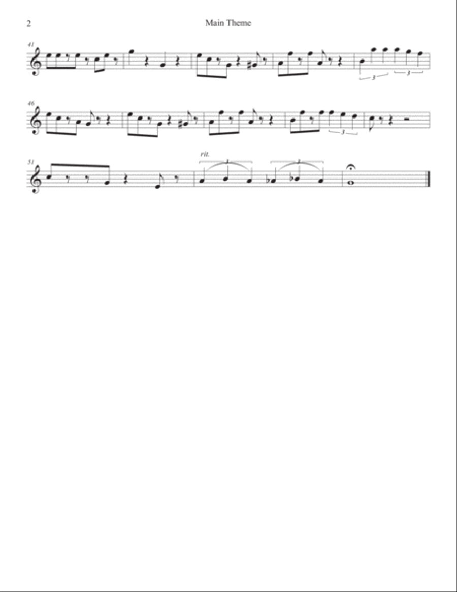 Super Mario Bros. Main Theme Trumpet Solo scores gallery preview page 4