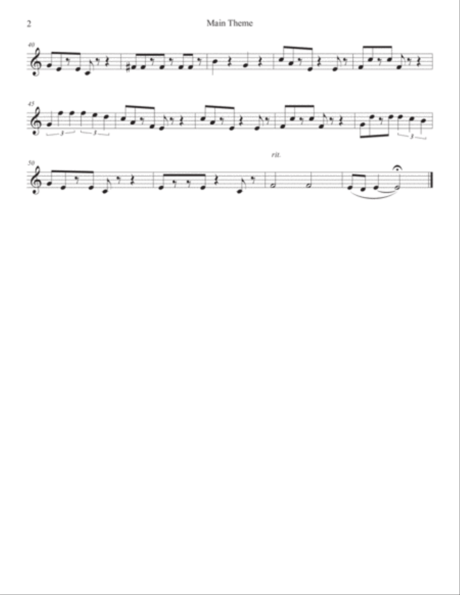 Super Mario Bros. Main Theme Trumpet Solo scores gallery preview page 6