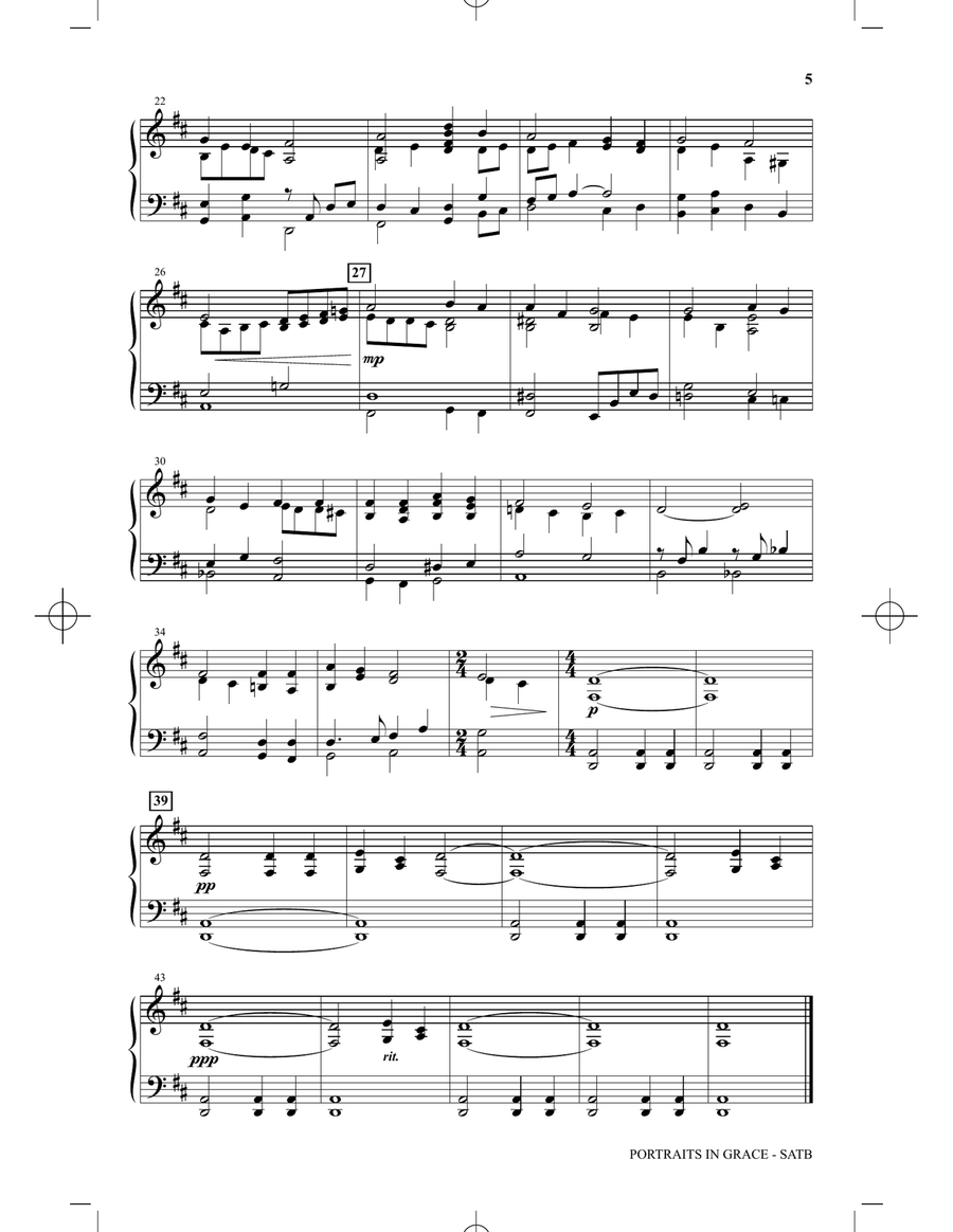 Portraits In Grace: A Cantata for Holy Week 4-Part scores gallery preview page 2