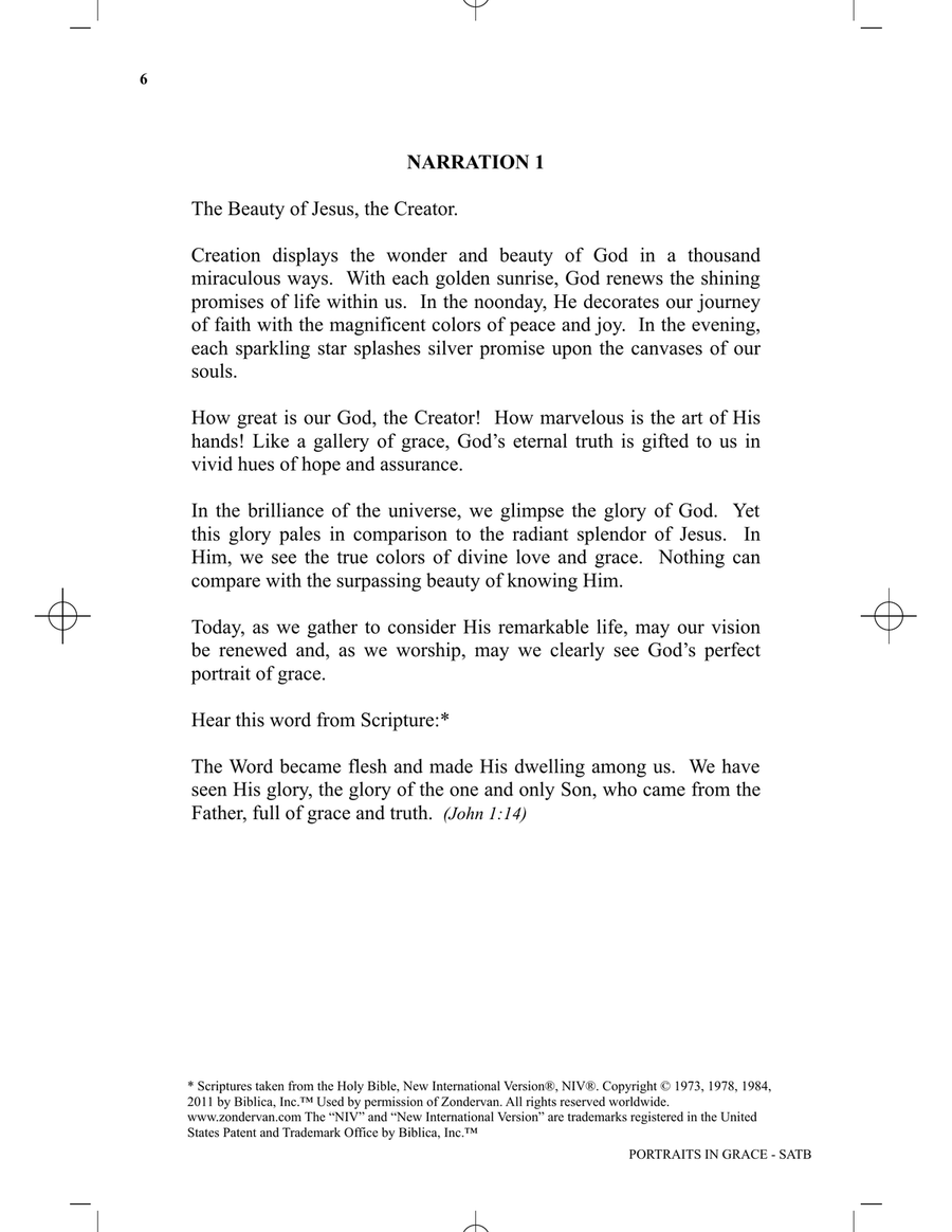 Portraits In Grace: A Cantata for Holy Week 4-Part scores gallery preview page 3
