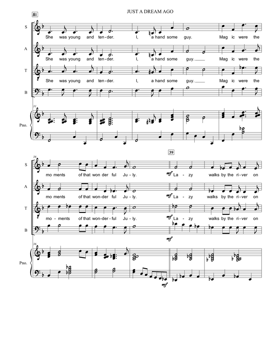 (Once Upon a Summer) Just a Dream Ago - from the musical comedy 