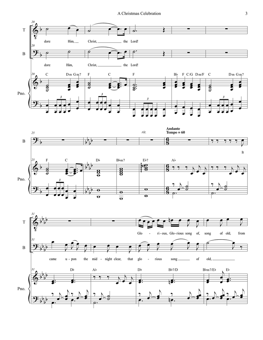 A Christmas Celebration (2-part choir - (TB) TB scores gallery preview page 3