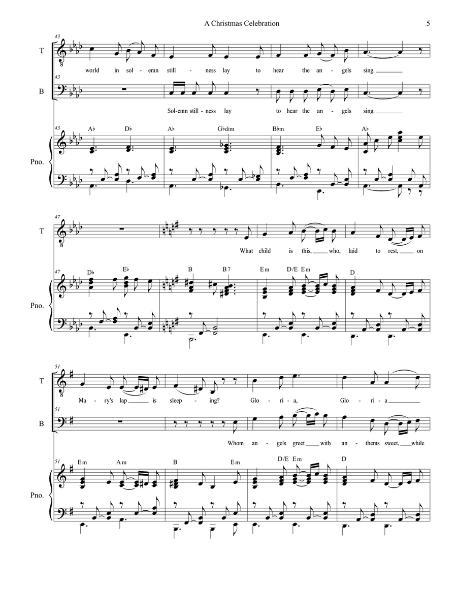 A Christmas Celebration (2-part choir - (TB) TB scores gallery preview page 5