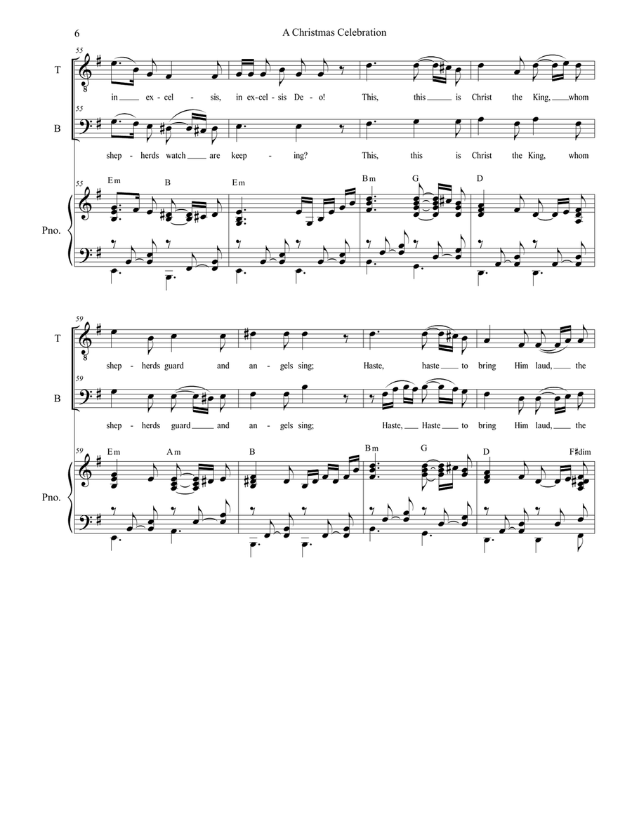 A Christmas Celebration (2-part choir - (TB) TB scores gallery preview page 6