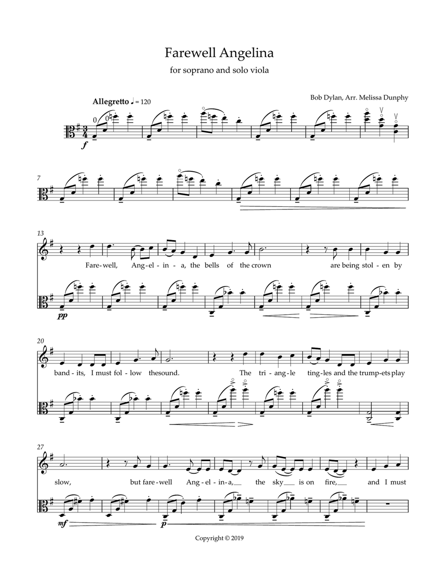 Farewell Angelina Voice scores gallery preview page 3