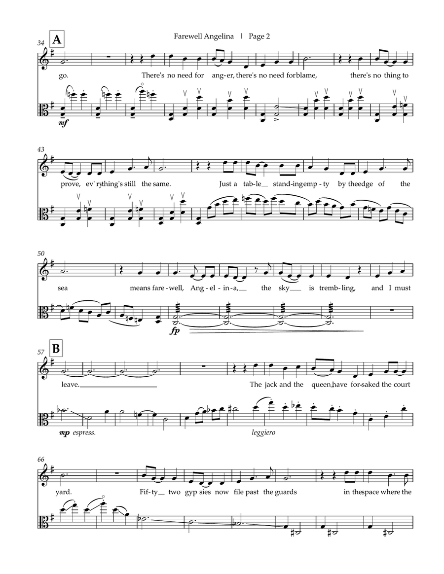Farewell Angelina Voice scores gallery preview page 4