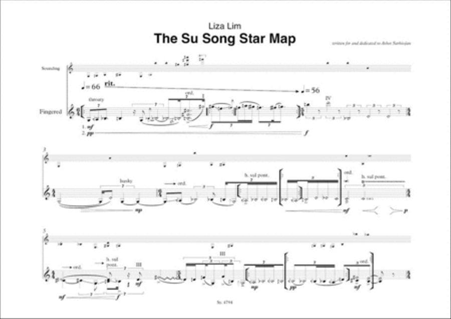 The Su Song Star Map Violin Solo scores gallery preview page 2
