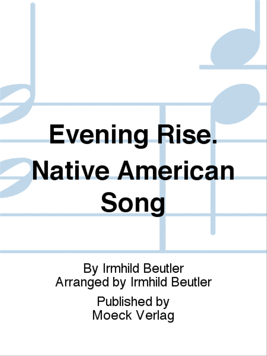 Evening Rise. Native American Song Choir scores gallery preview page 1