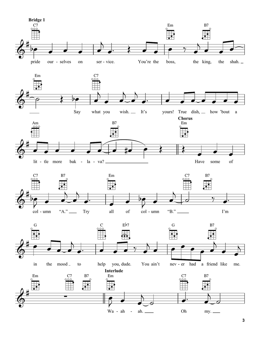 Friend Like Me (from Aladdin) Ukulele scores gallery preview page 3