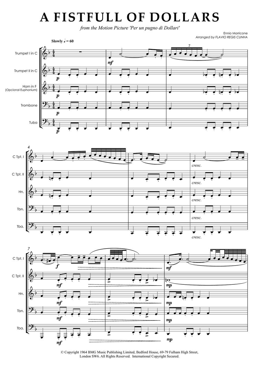 A Fistful Of Dollars Brass Ensemble scores gallery preview page 3