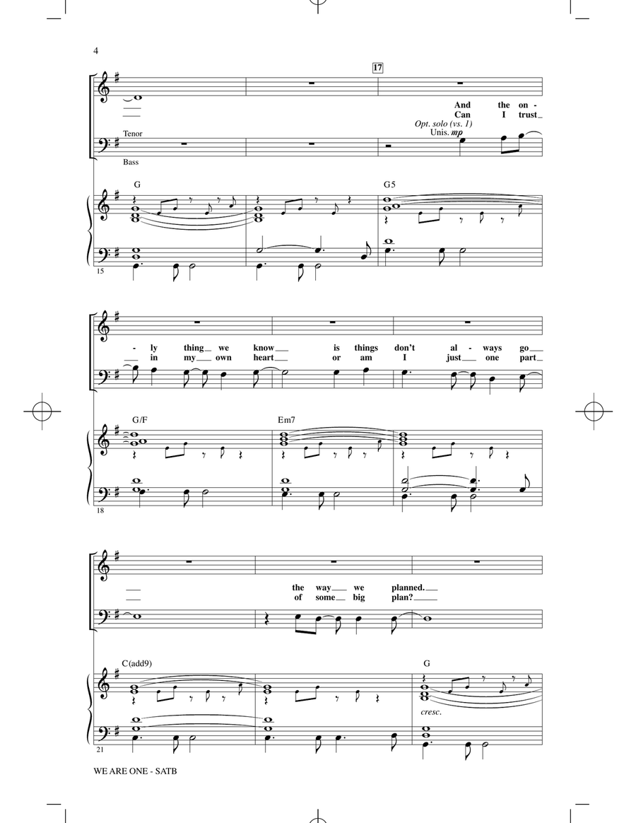 We Are One (from The Lion King II: Simba's Pride) (arr. Roger Emerson) 4-Part scores gallery preview page 2
