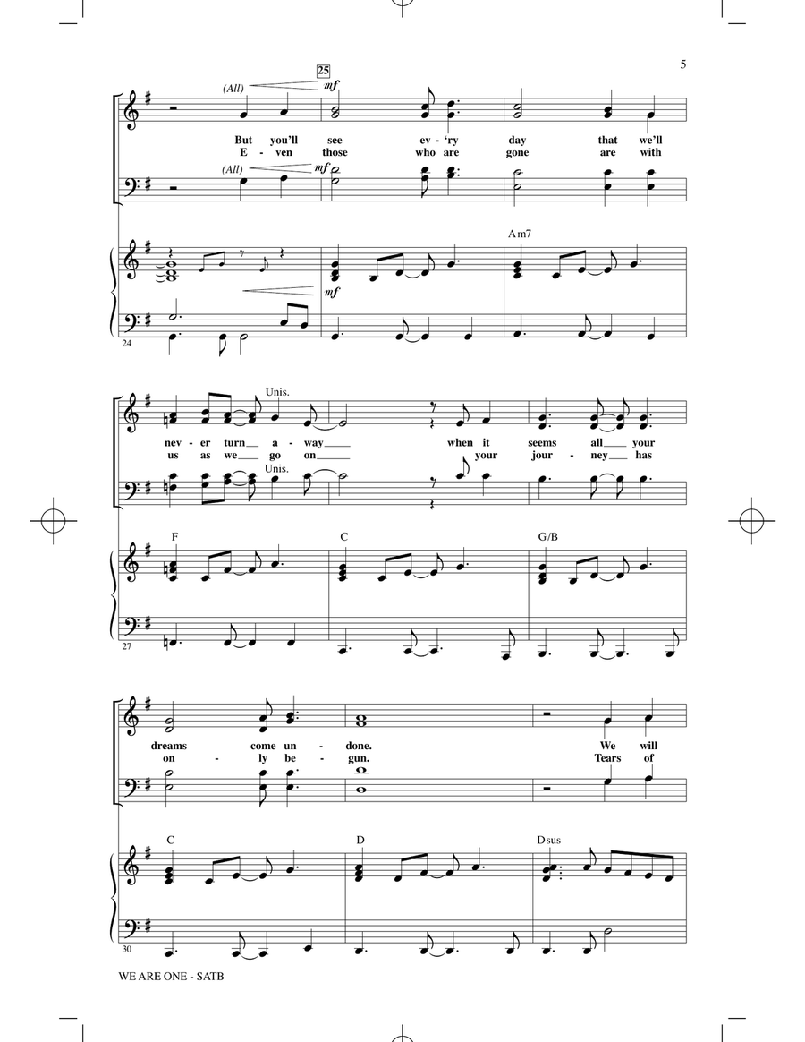 We Are One (from The Lion King II: Simba's Pride) (arr. Roger Emerson) 4-Part scores gallery preview page 3