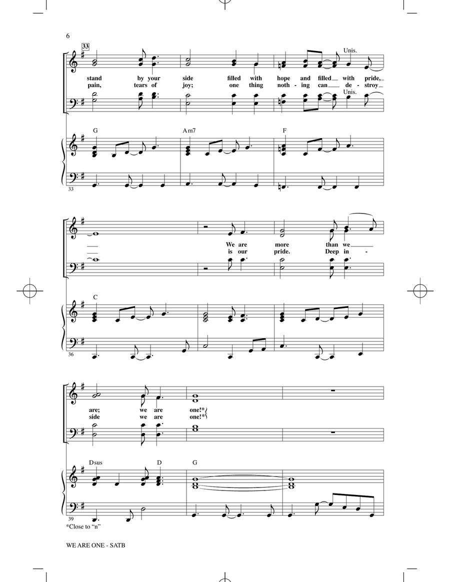 We Are One (from The Lion King II: Simba's Pride) (arr. Roger Emerson) 4-Part scores gallery preview page 4