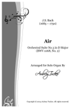 Organ: Air (on the G String) from Orchestral Suite No. 3 In D Major (BWV 1068, No. 2) - J.S. Bach