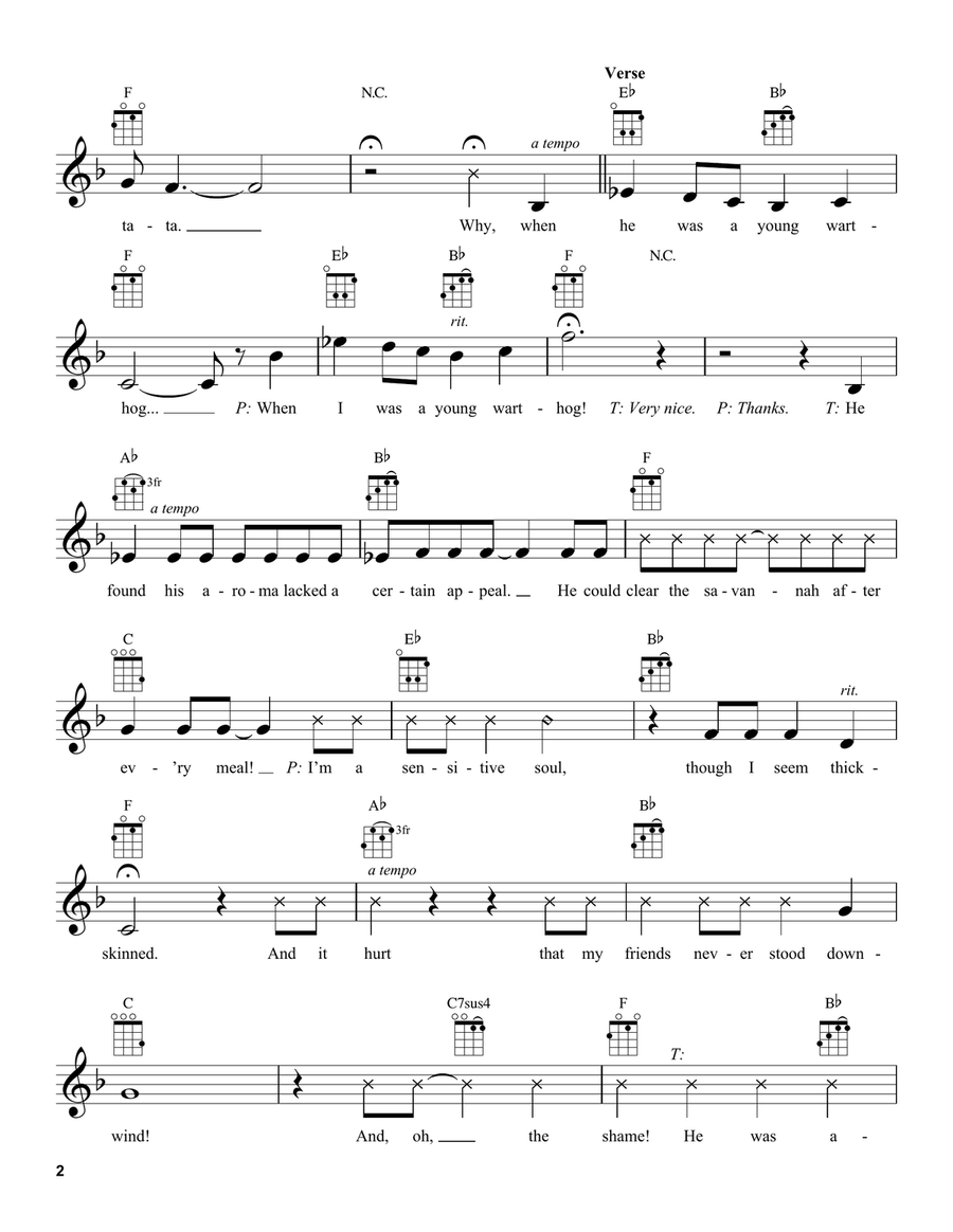 Hakuna Matata (from The Lion King) Ukulele scores gallery preview page 2