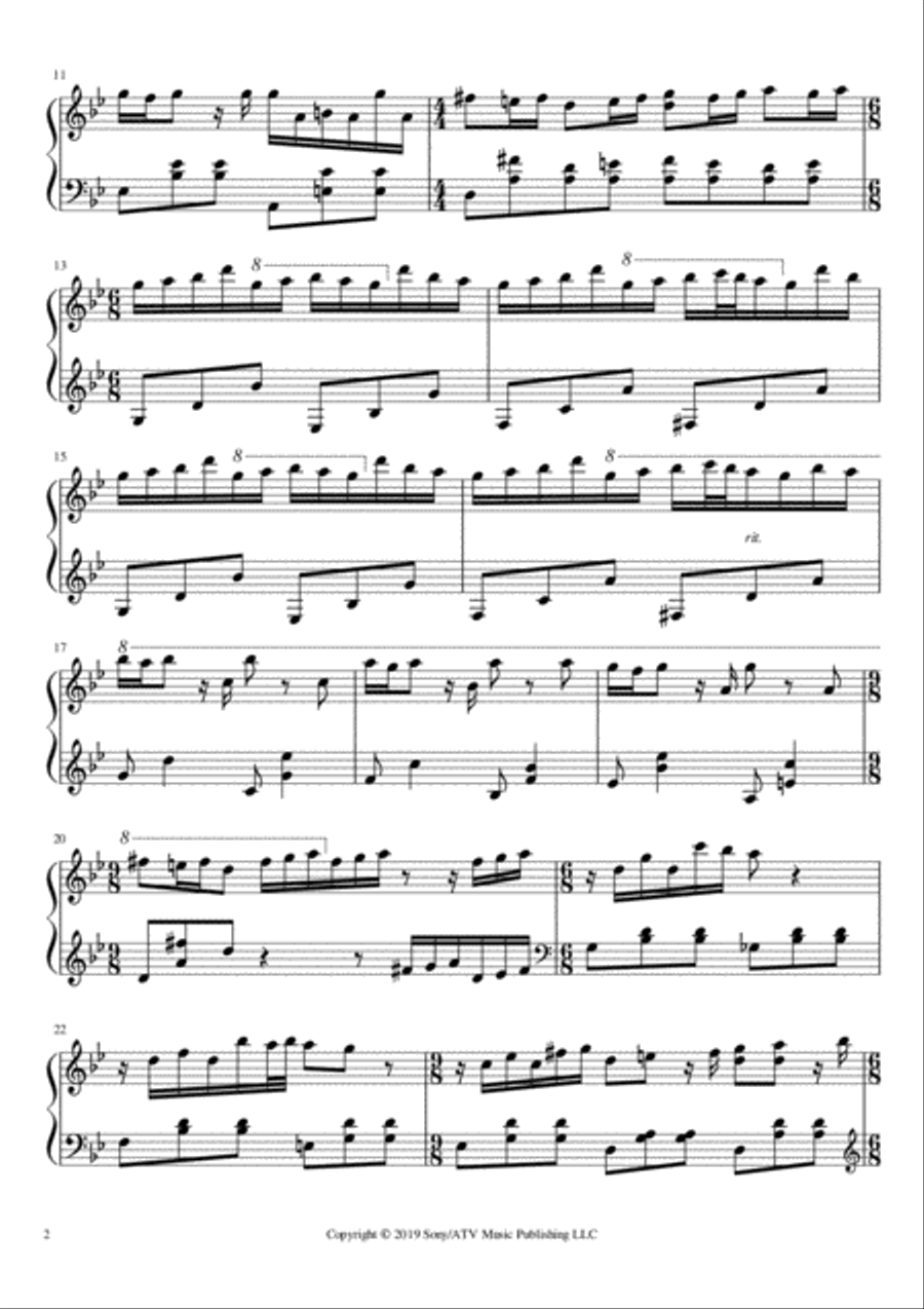 Vivaldi Variation Piano Solo scores gallery preview page 2