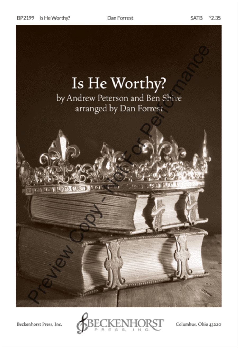 Is He Worthy? (octavo) [SATB choir] 4-Part scores gallery preview page 2