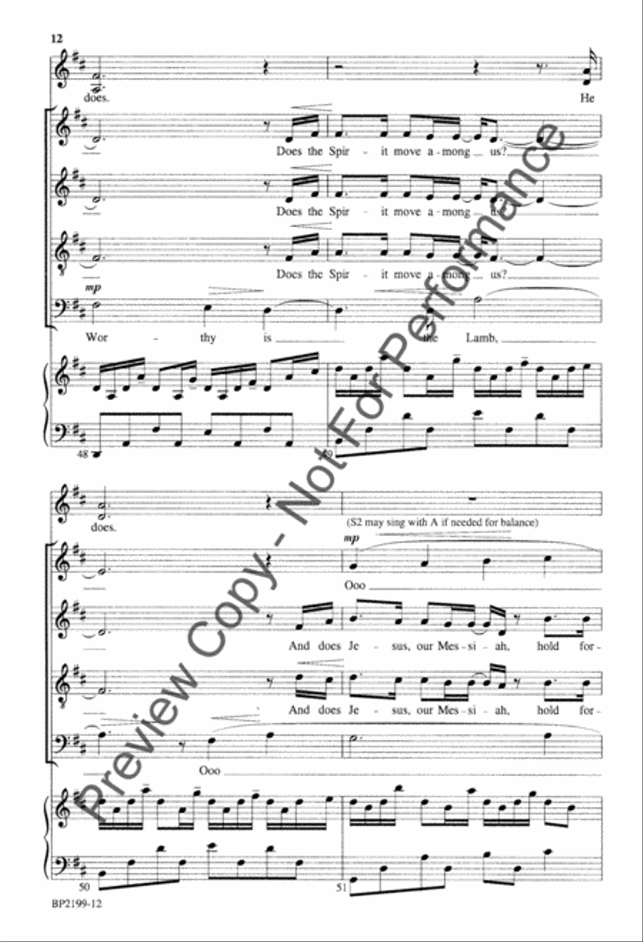 Is He Worthy? (octavo) [SATB choir] 4-Part scores gallery preview page 13