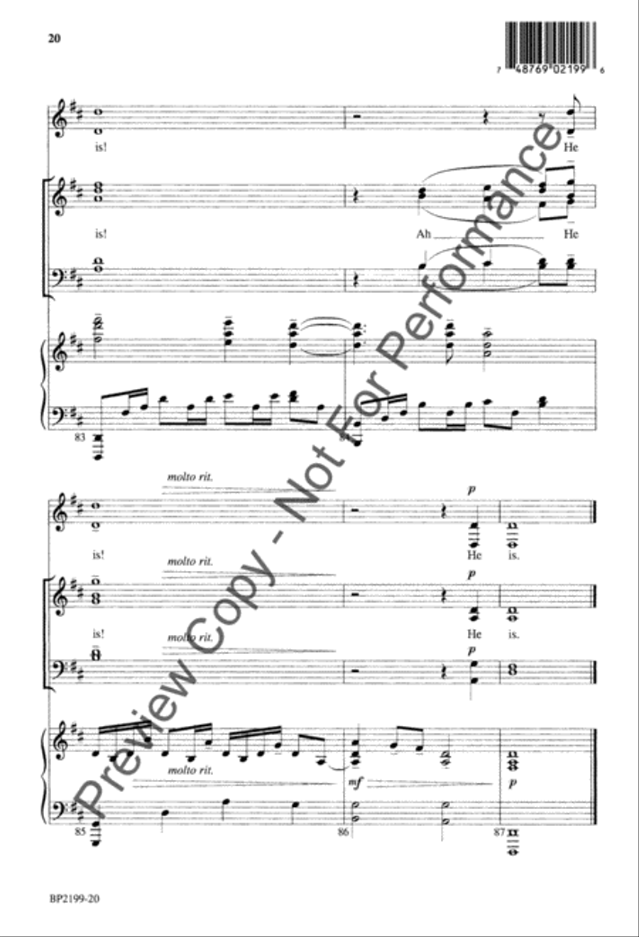 Is He Worthy? (octavo) [SATB choir] 4-Part scores gallery preview page 21