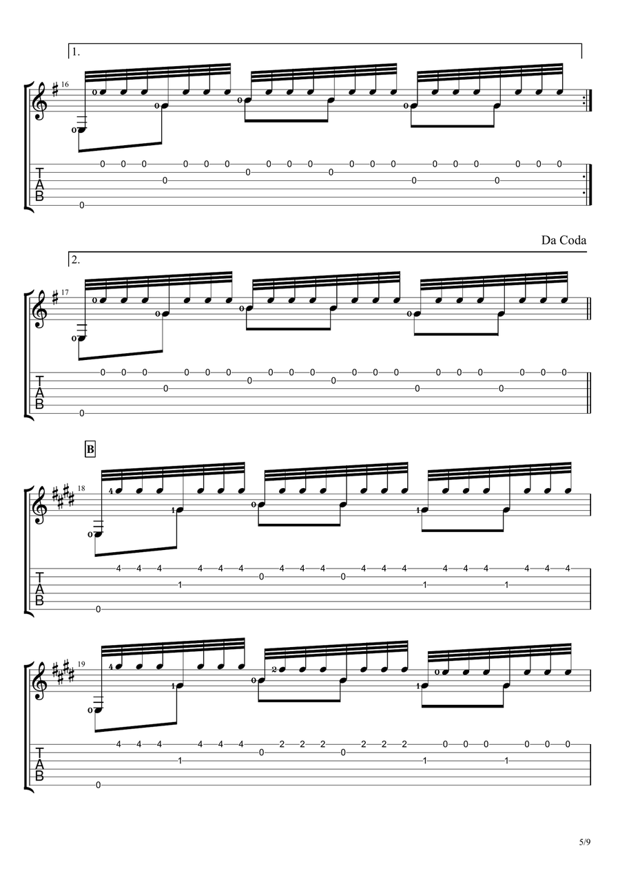 Romance De Amor Tremolo Romance De Amor Tremolo Acoustic Guitar scores gallery preview page 5