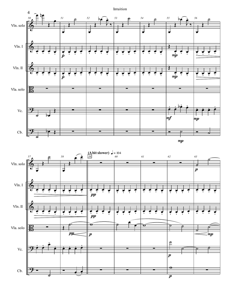 Intuition “Uncertainty” String Orchestra scores gallery preview page 5
