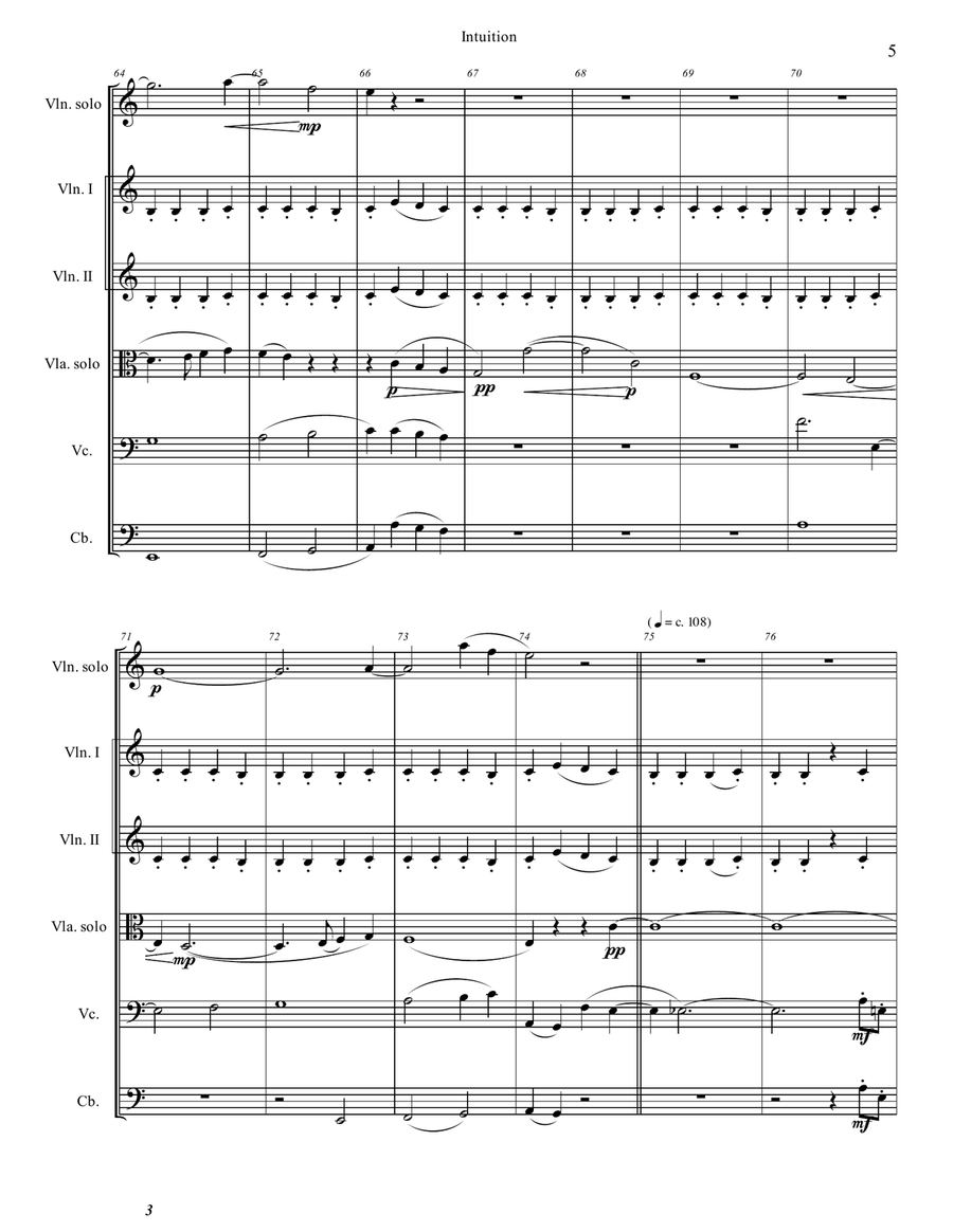 Intuition “Uncertainty” String Orchestra scores gallery preview page 6