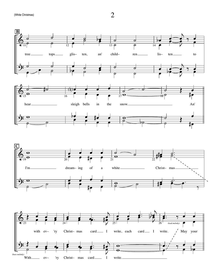 White Christmas 4-Part scores gallery preview page 2