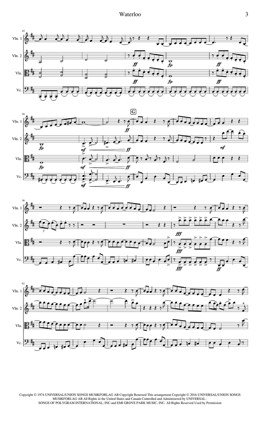 Waterloo Waterloo String Quartet scores gallery preview page 3