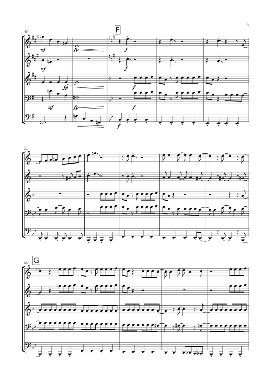 Sk8er Boi Sk8er Boi Brass Ensemble scores gallery preview page 5