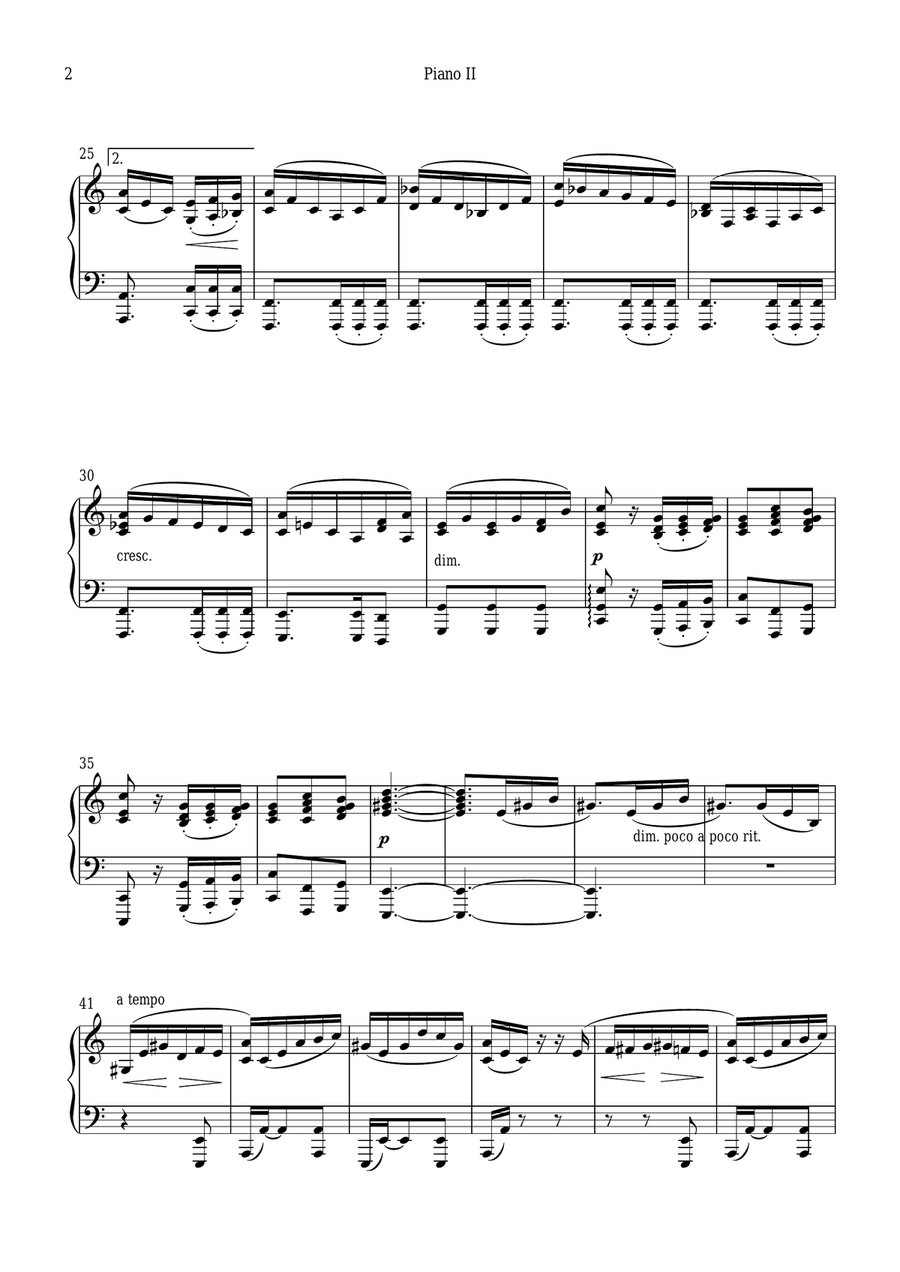 Für Elise for 2 pianos by Beethoven (2nd piano part only) Piano Method scores gallery preview page 3
