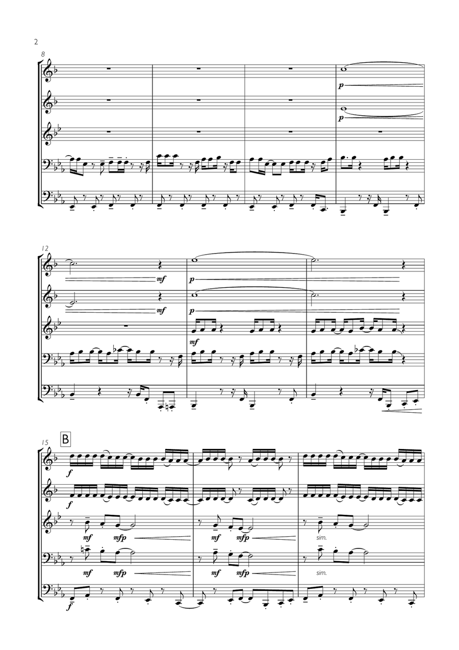 Stayin' Alive from the Motion Picture SATURDAY NIGHT FEVER Brass Ensemble scores gallery preview page 2