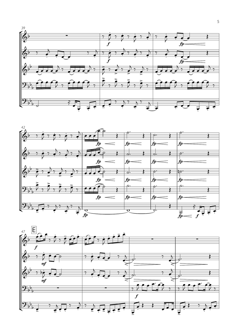 Stayin' Alive from the Motion Picture SATURDAY NIGHT FEVER Brass Ensemble scores gallery preview page 5