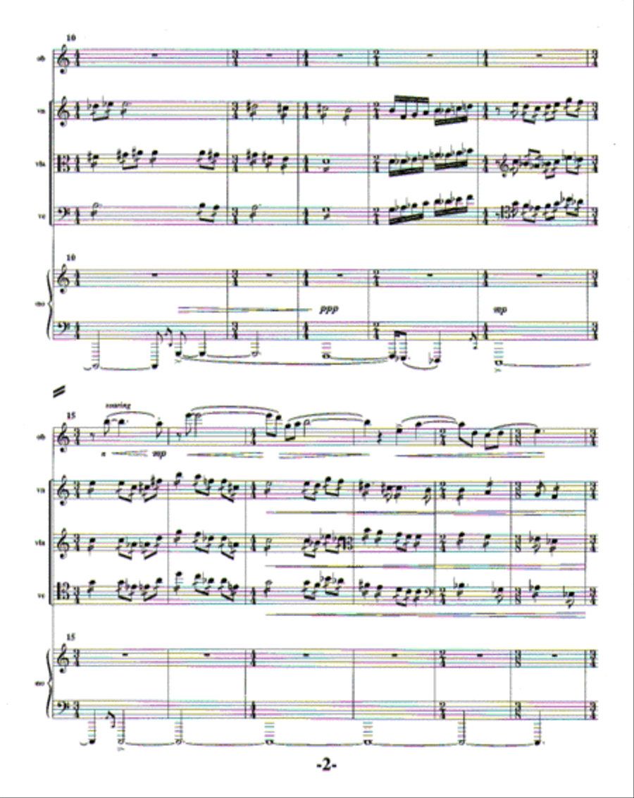 [Froom] Quintet for Oboe, Strings, and Piano Small Ensemble scores gallery preview page 6