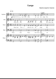 Largo Handel to doxology Praise God from whom SATB 5 pages