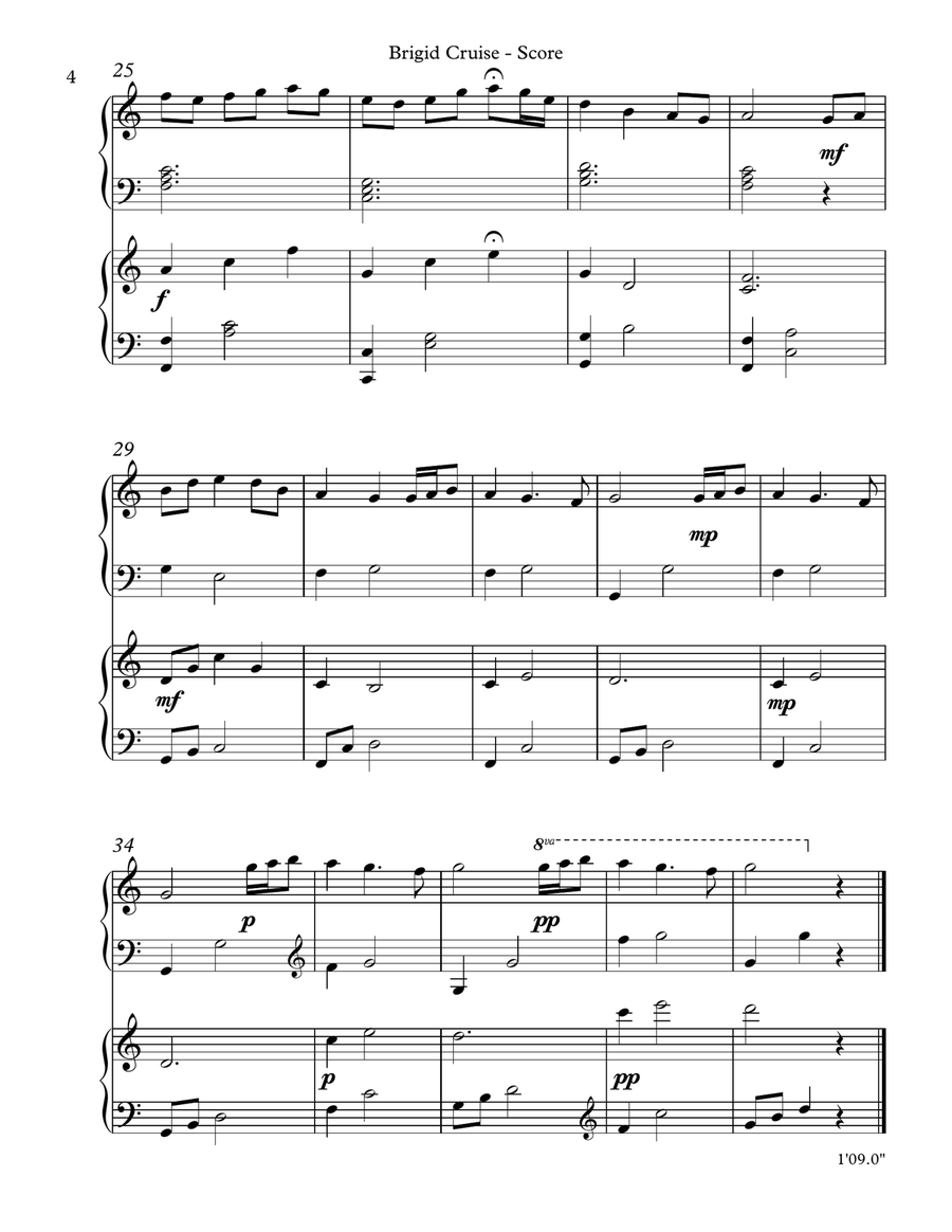 Brigid Cruise, Harp Duet Celtic Harp scores gallery preview page 4