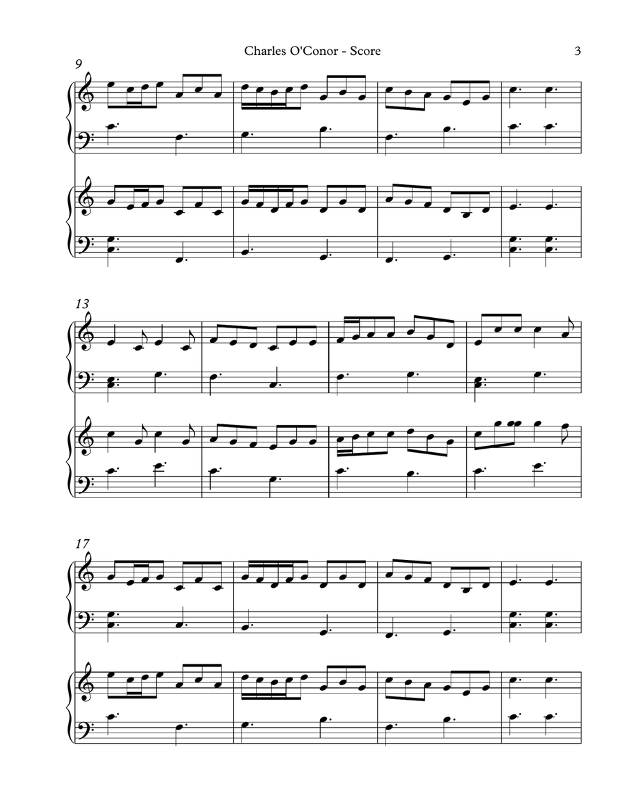 Charles O’Conor, Harp Duet Celtic Harp scores gallery preview page 3