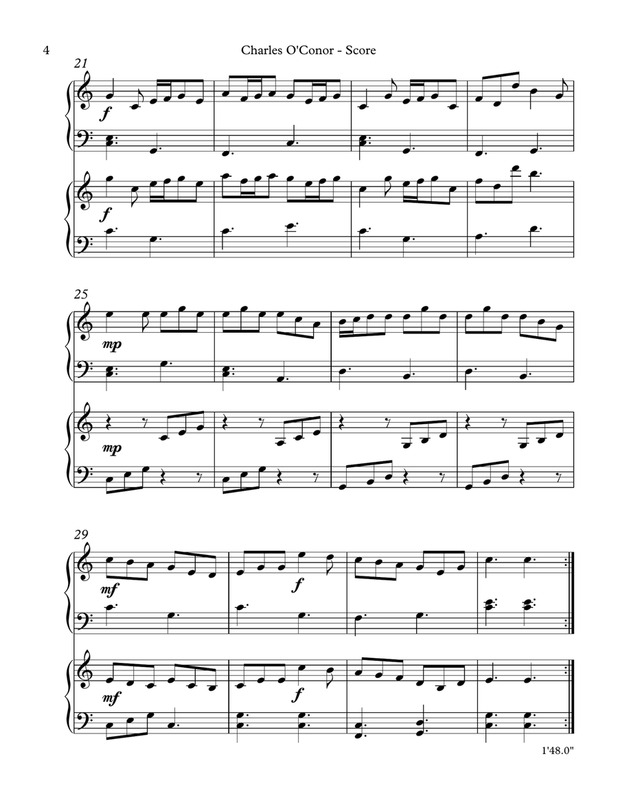 Charles O’Conor, Harp Duet Celtic Harp scores gallery preview page 4