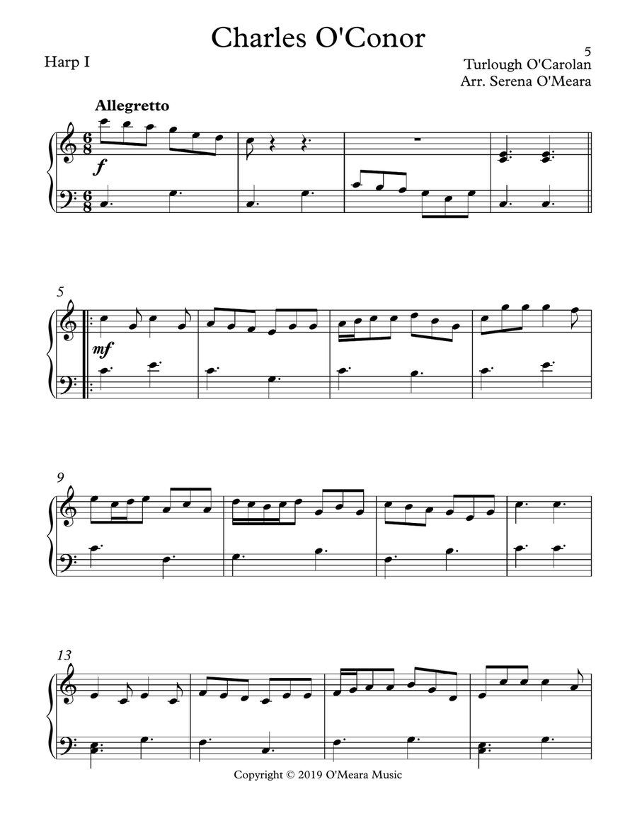 Charles O’Conor, Harp I Charles O’Conor, Harp I Celtic Harp scores gallery preview page 2