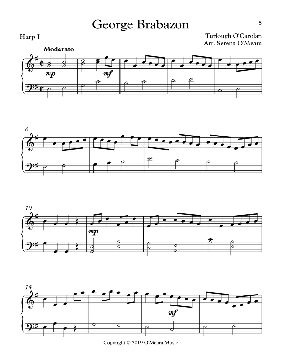 George Brabazon, Harp I George Brabazon, Harp I Celtic Harp scores gallery preview page 2