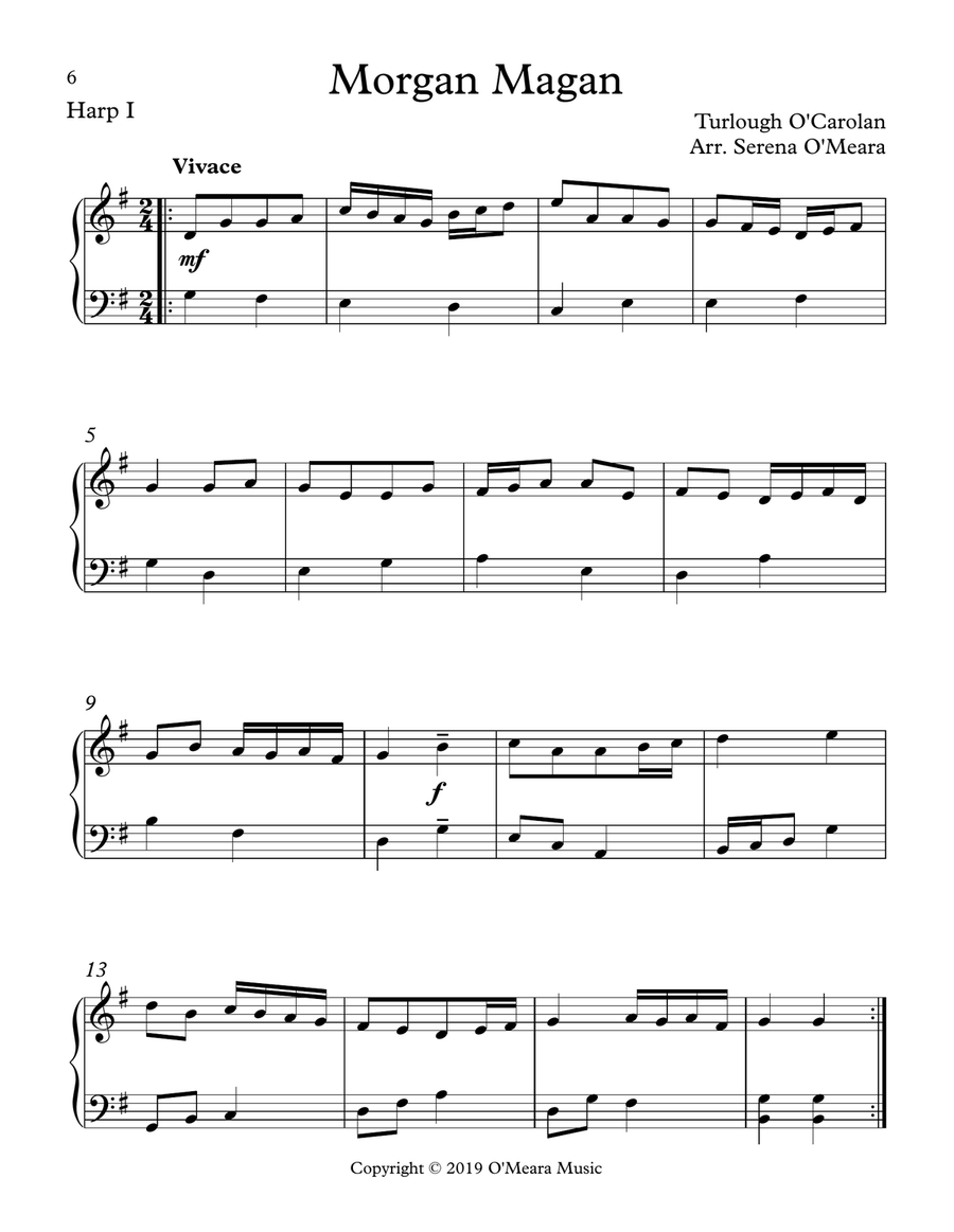 Morgan Magan, Harp I Celtic Harp scores gallery preview page 2