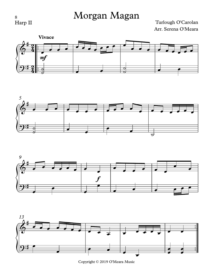 Morgan Magan, Harp II Celtic Harp scores gallery preview page 2
