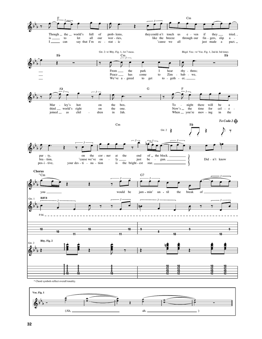 Master Blaster Master Blaster Guitar Tablature scores gallery preview page 2