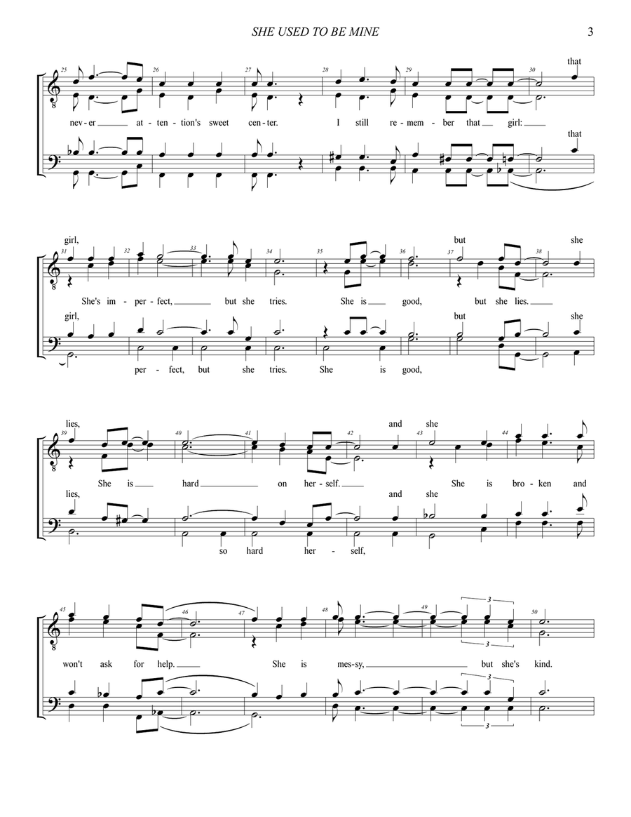 She Used To Be Mine from WAITRESS THE MUSICAL TTBB scores gallery preview page 3