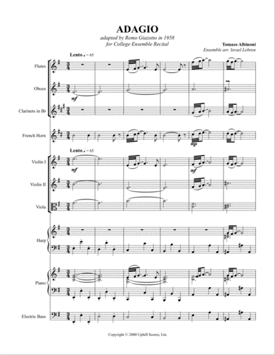 Adagio Clarinet scores gallery preview page 2
